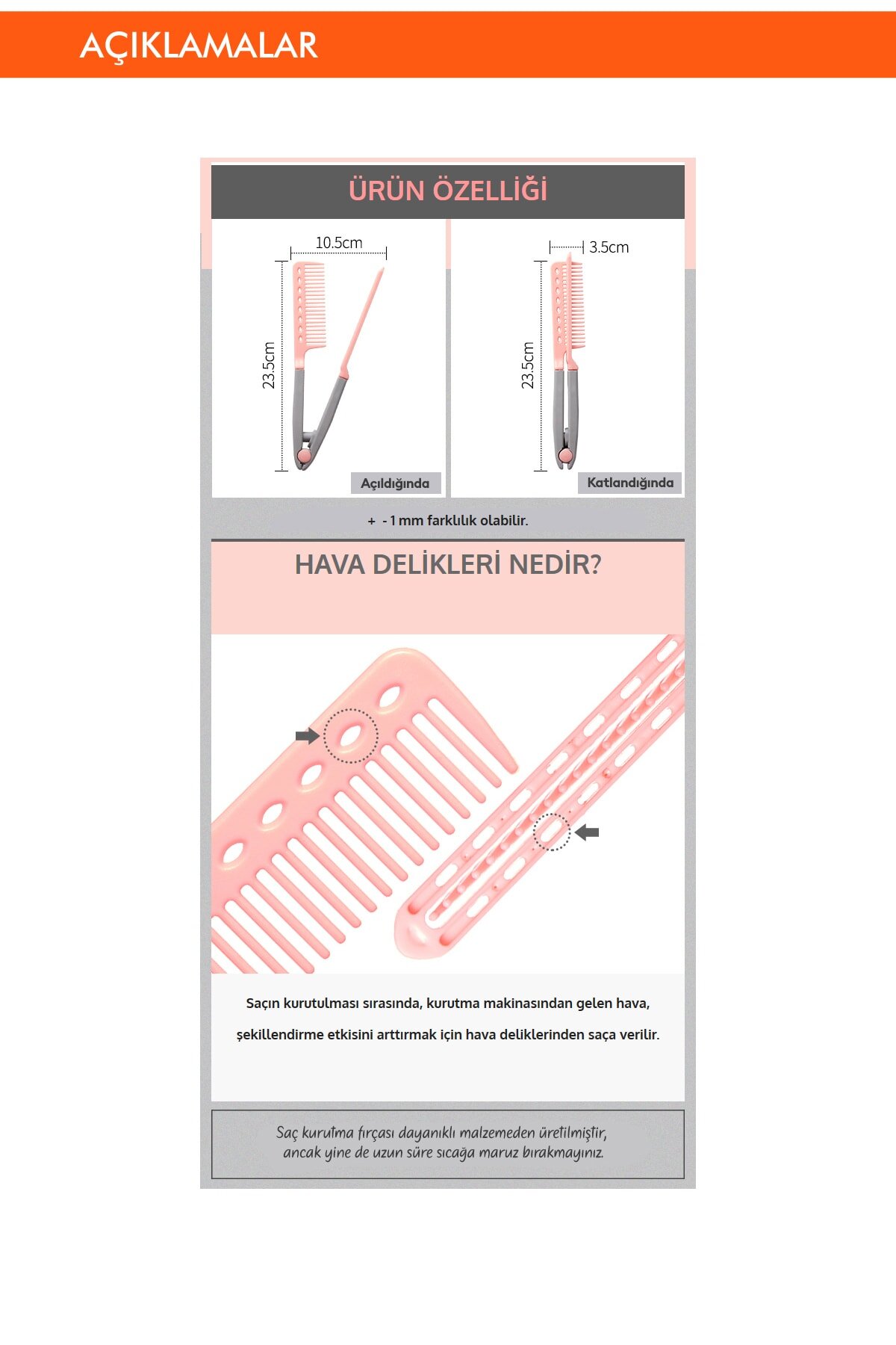Saçlara Kolay Şekil Veren Saç Kurutma Fırçası APIEU Easy Hair Dry Brush