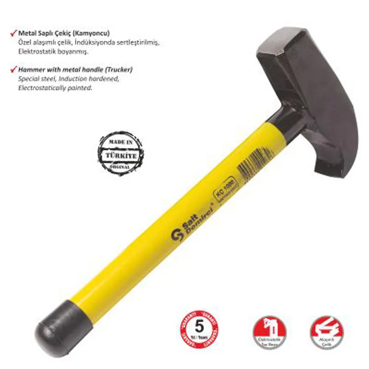 Sait Demirci Kamyoncu Metal Saplı Çekiç 1000 gr Sait Demirci Kamyoncu Metal Saplı Çekiç 1000 gr
