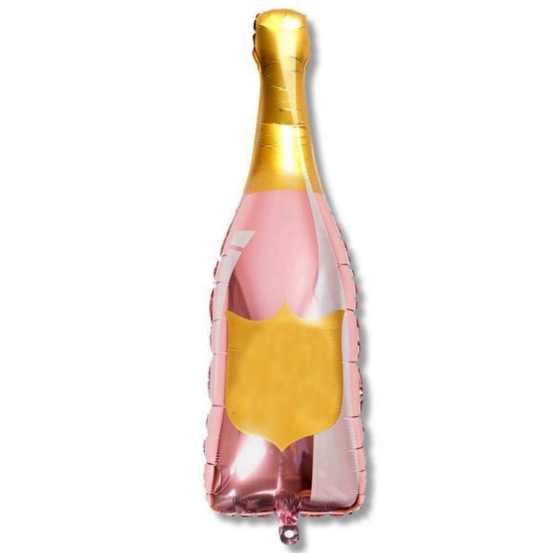 Şampanya Şişesi Kokteyl Şişesi Yazılabilir Şekilli Folyo Balon Kalemli 107x40 cm (CLZ)