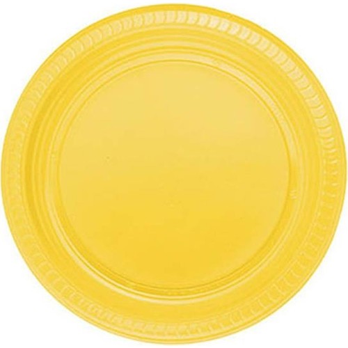 Sarı Plastik Tabak 22 cm 25li (CLZ)