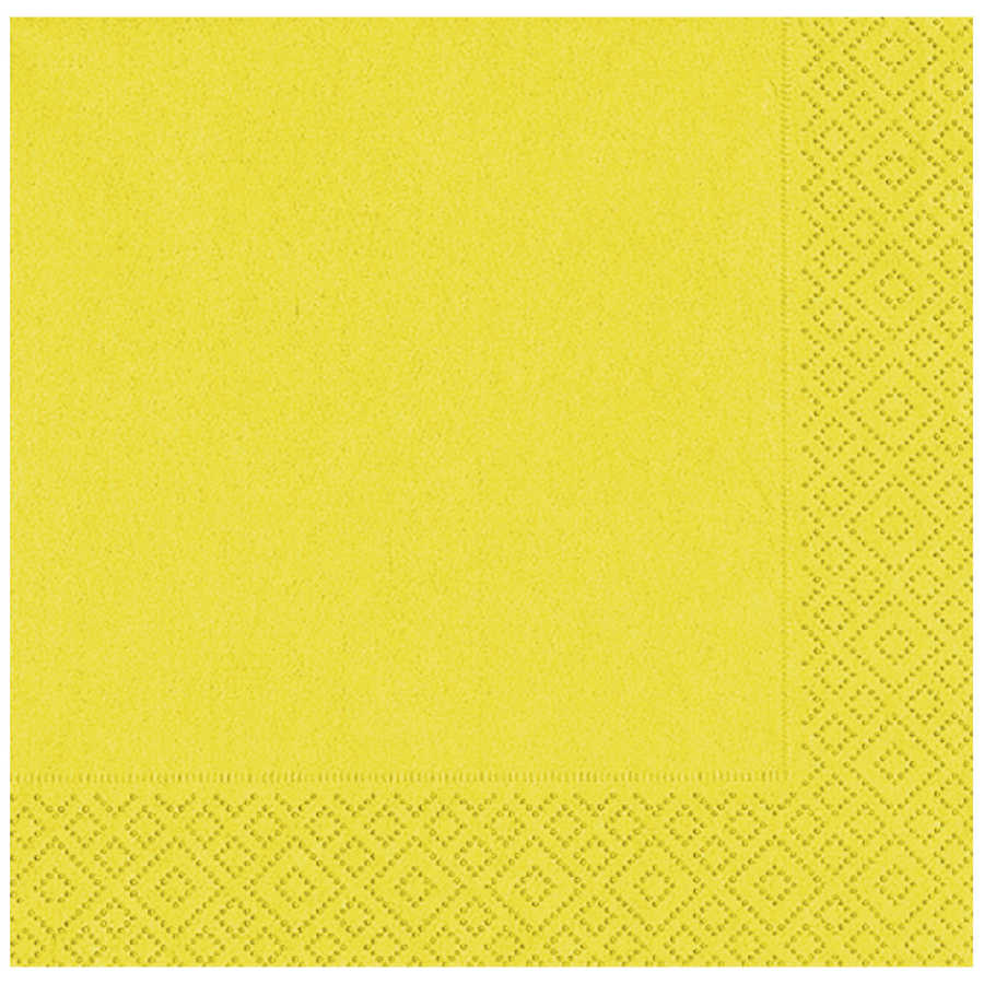 Sarı Renk Çift Katlı Kağıt Peçete 20 Adet (CLZ)