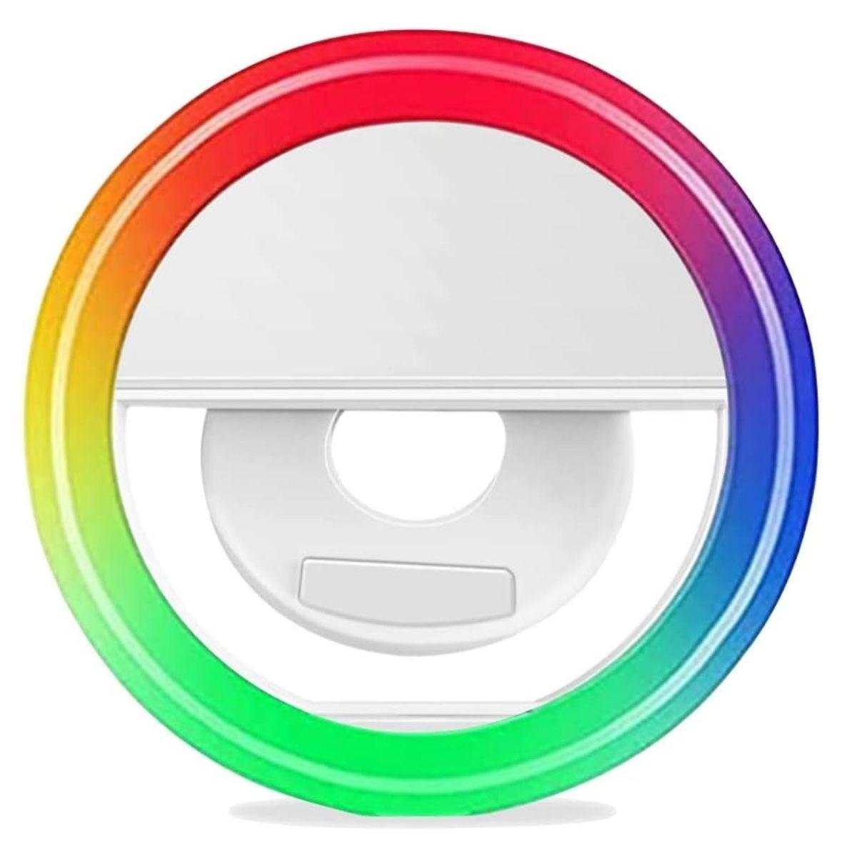 CLZ174 Selfie Işığı Aydınlatma Telefon Aparatı RGB Led Mandallı Telefon Bilgisayar Tablet Uyumlu