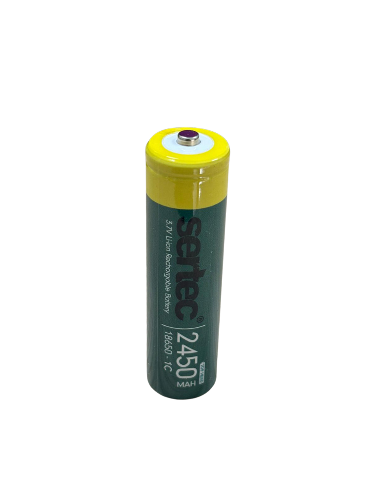 Sertec 18650 3.7V 2450 Mah 1C Li-ion Şarjlı Pil Başlı Sertec 18650 3.7V 2450 Mah 1C Li-ion Şarjlı Pil Başlı