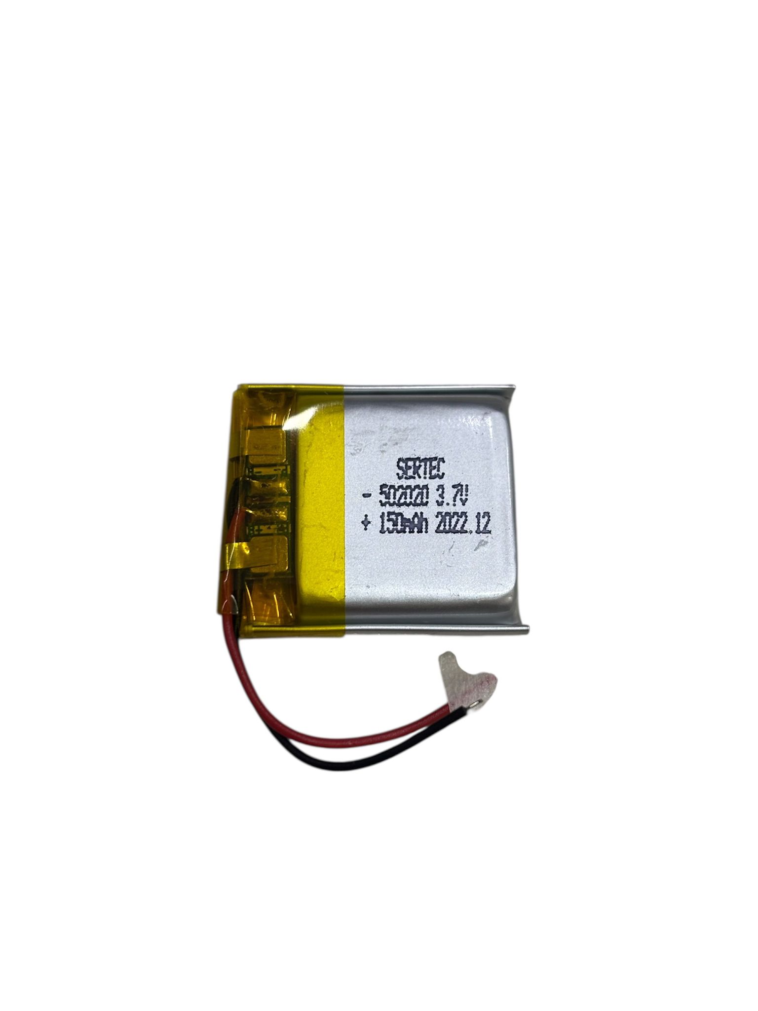 Sertec 502020 3.7V 150mAh Li-Polymer Pil (Devreli/1.5A) Sertec 502020 3.7V 150mAh Li-Polymer Pil (Devreli/1.5A)