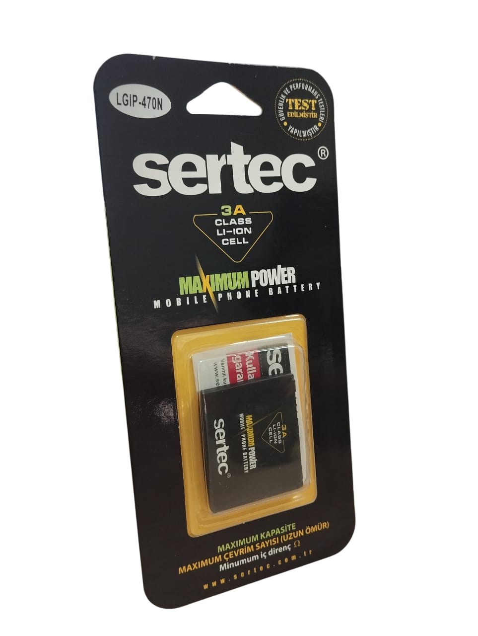 SERTEC - LG GD580 / LGIP-470N Uyumlu Batarya SERTEC - LG GD580 / LGIP-470N Uyumlu Batarya