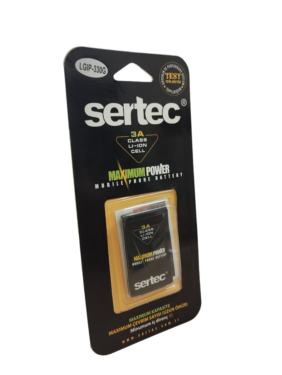 SERTEC - LG KM380 / KT520 / LGIP-330G Uyumlu Batarya SERTEC - LG KM380 / KT520 / LGIP-330G Uyumlu Batarya