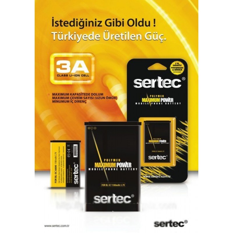 SERTEC - Samsung I900 OMNİA Uyumlu Batarya