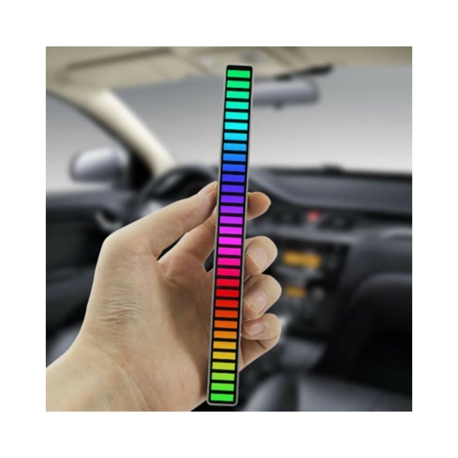 Sese Duyarlı Ekolayzer 32 Led 8 Mod 18 Renk Çubuk Led Sese Duyarlı Ekolayzer 32 Led 8 Mod 18 Renk Çubuk Led