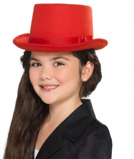 Sihirbaz Şapkası Çocuk Boy Kırmızı Renk (CLZ)