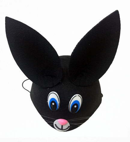 Siyah Kulaklı Çocuk Tavşan Şapkası  (CLZ)
