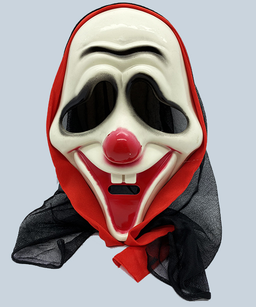 Siyah Pelerinli Dişli Joker Maskesi Çığlık Maskesi 26x17 cm (CLZ)