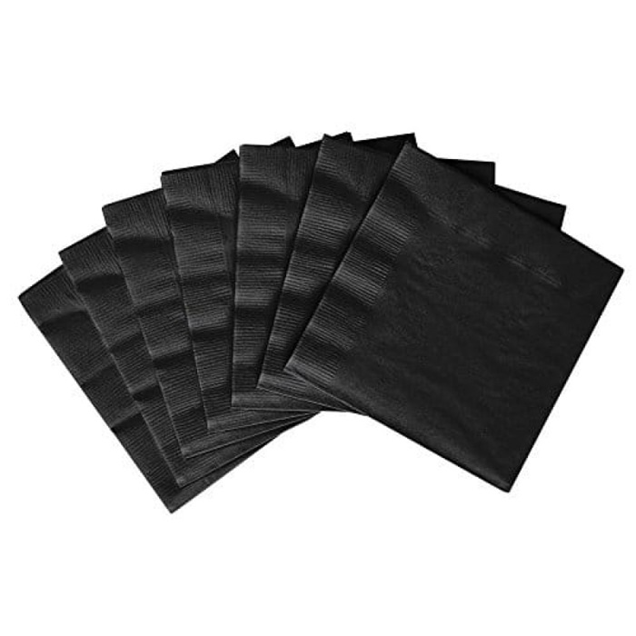 Siyah Renk Çift Katlı Kağıt Peçete 20 Adet (CLZ)