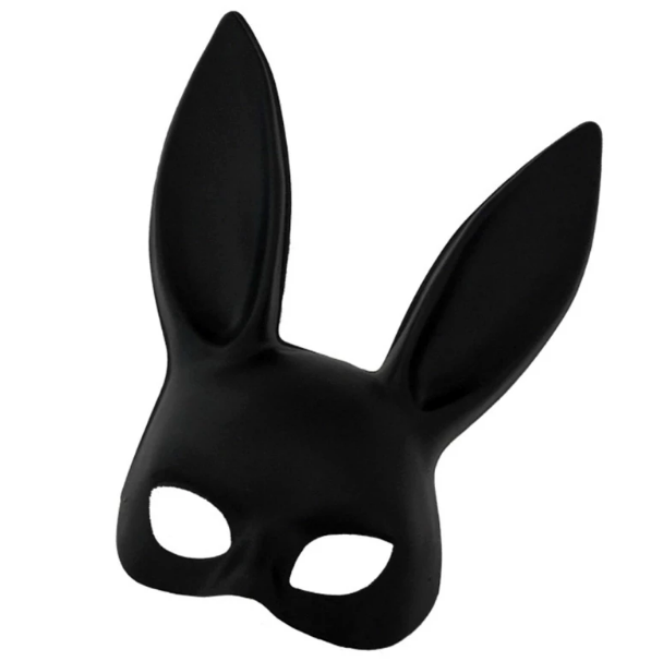 Siyah Renk Ekstra Lüks Cosplay Tavşan Maskesi 18x38 cm (CLZ)