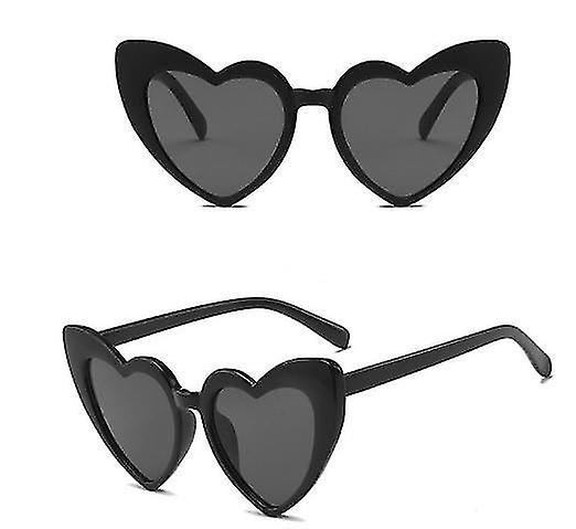 Siyah Renk Kalp Şekilli Parti Gözlüğü 15x5 cm (CLZ)