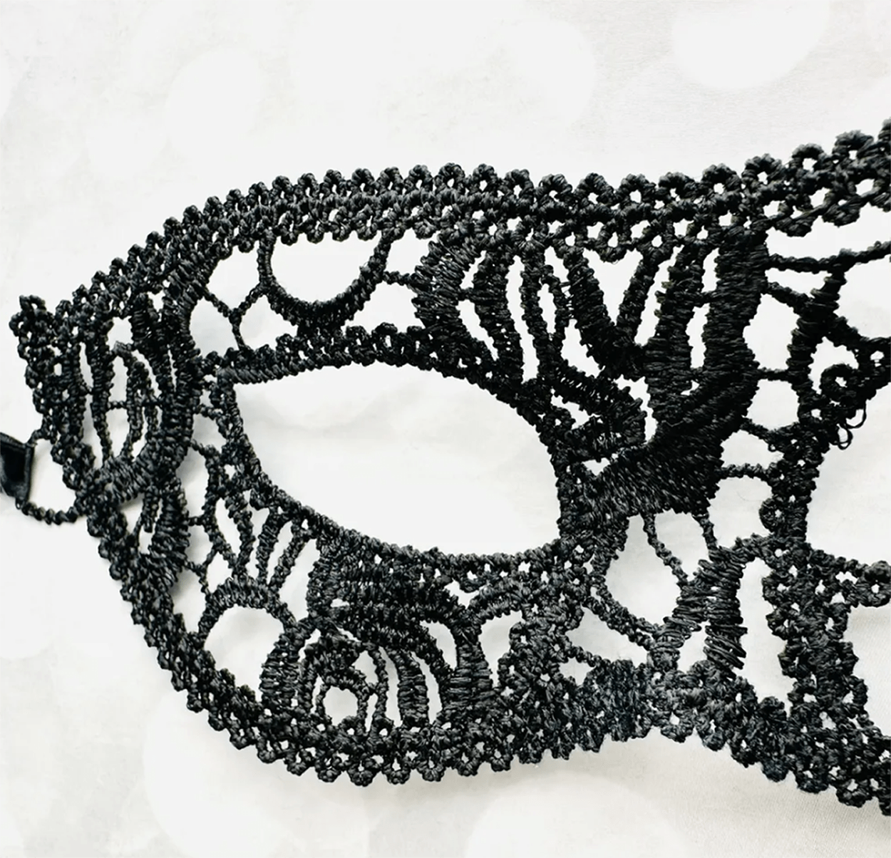 Siyah Renk Kedi Model Dantel İşleme Parti Maskesi 12 No (CLZ)
