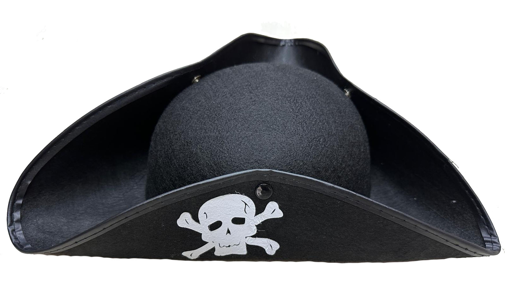 Siyah Renk Korsan Armalı Kaptan Jack Sparrow Korsan Denizci Şapkası (CLZ)