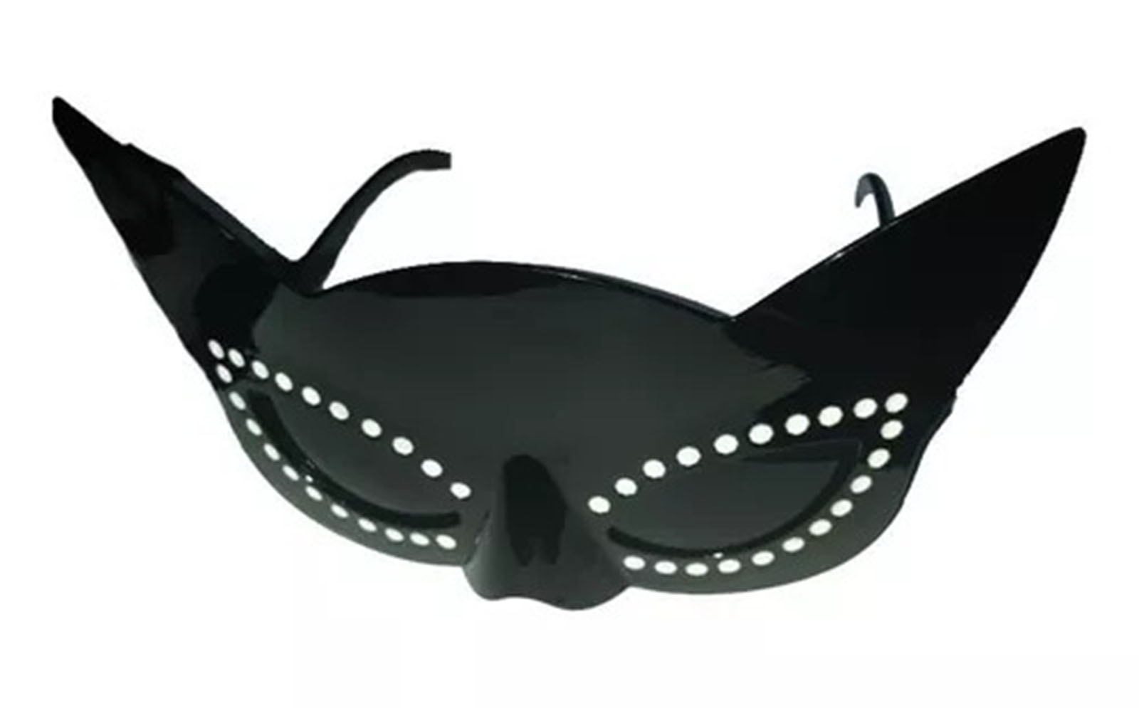 Siyah Renk Siyah Camlı Kedi Şekilli Parti Gözlüğü 20x11 cm (CLZ)