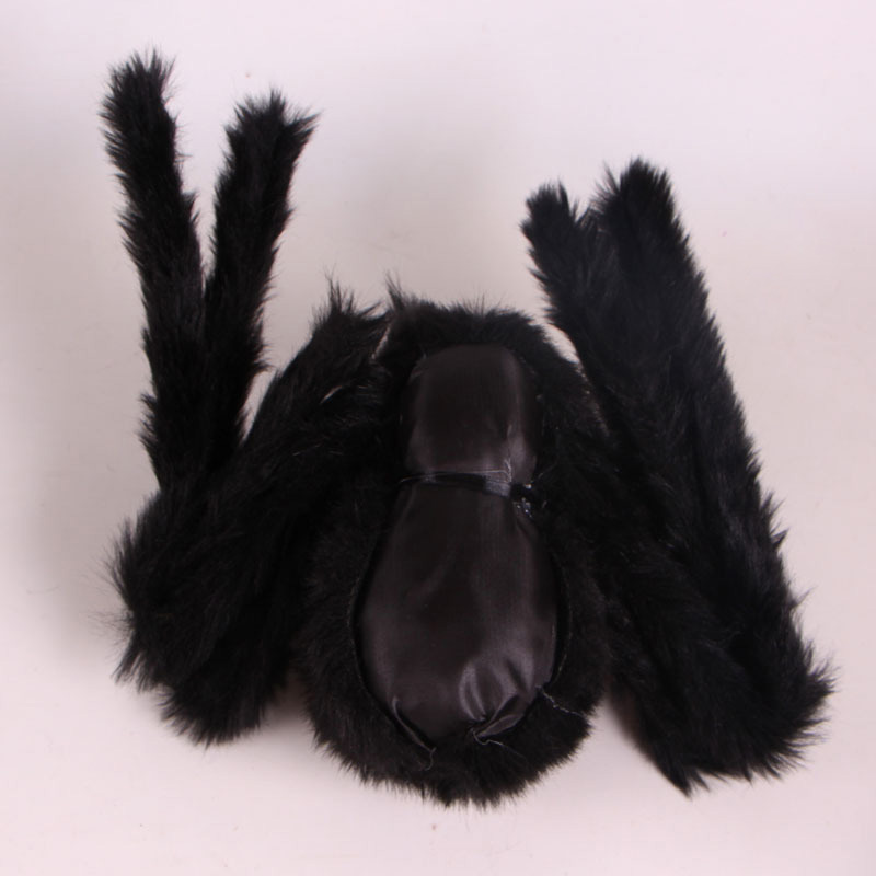 Siyah Renk Tüylü Şekil Verilebilir Halloween Mega Örümcek 75 cm (CLZ)