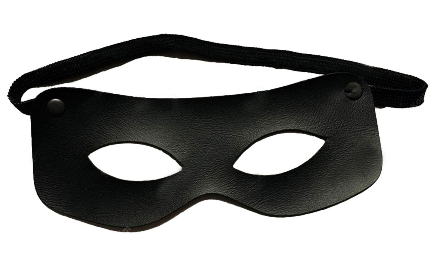 Siyah Renk Vinleks Deri Malzemeden İmal Zorro Maskesi Hırsız Maskesi 7x16 cm (CLZ)