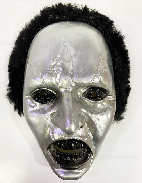 Siyah Saçlı Plastik Michael Myers Maskesi 26x17 cm (CLZ)