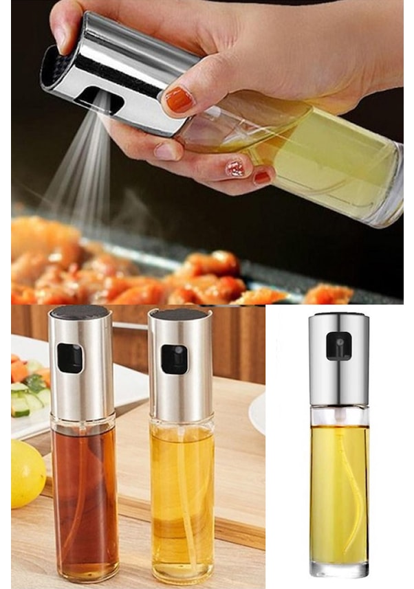 Sprey Cam Şişe Zeytinyağı Sirke Yağ Püskürtücü Yağdanlık 100 ml Sprey Cam Şişe Zeytinyağı Sirke Yağ Püskürtücü Yağdanlık 100 ml