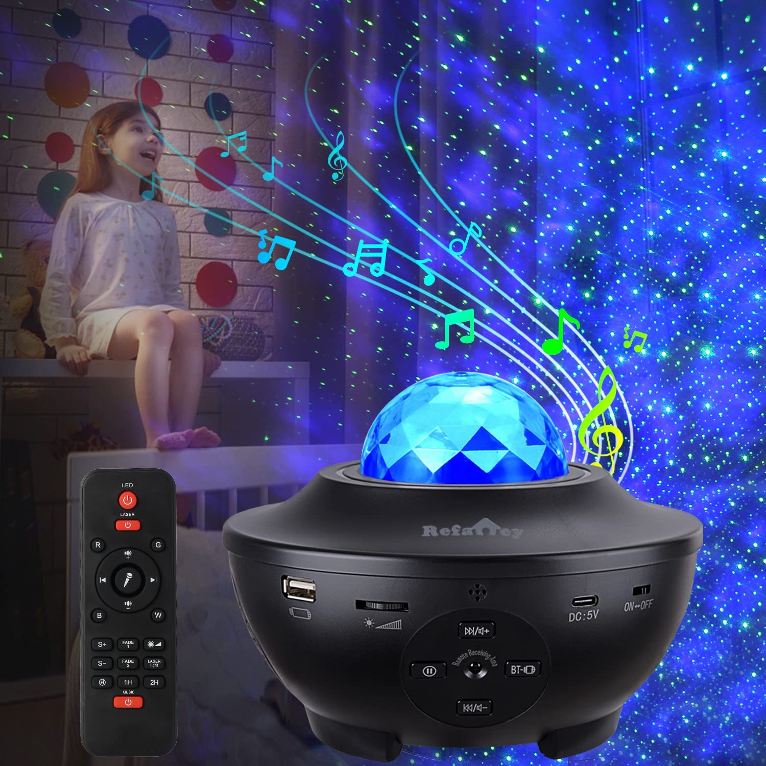 Starry Projektör Bluetooth Hoparlör+Sese Duyarlı Disko Topu+ USB Mp3 Çalar+Parti, Gece Lambası Starry Projektör Bluetooth Hoparlör+Sese Duyarlı Disko Topu+ USB Mp3 Çalar+Parti, Gece Lambası