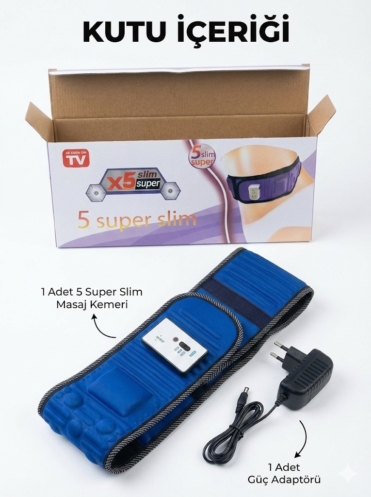 Super Slim 5 motorlu Titreşimli Masaj Kemeri Göbek Eritme Aleti Super Slim 5 motorlu Titreşimli Masaj Kemeri Göbek Eritme Aleti