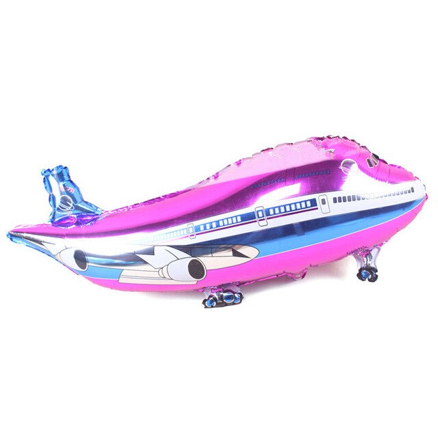 Fuşya Renk Yolcu Uçağı Folyo Balon 80 cm (CLZ)