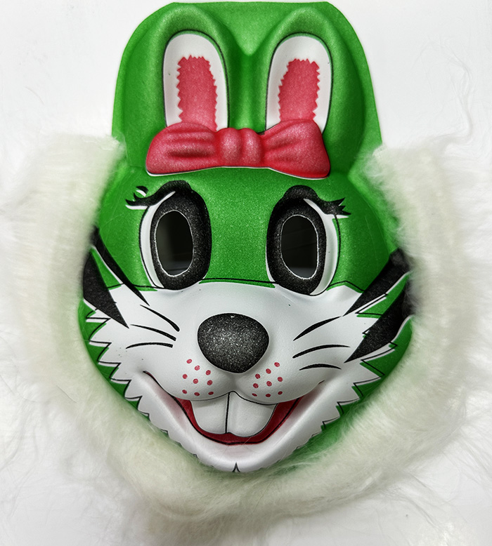 Tavşan Maskesi Sevimli Yeşil Renk Yetişkin Çocuk Uyumlu Model 6 (CLZ)