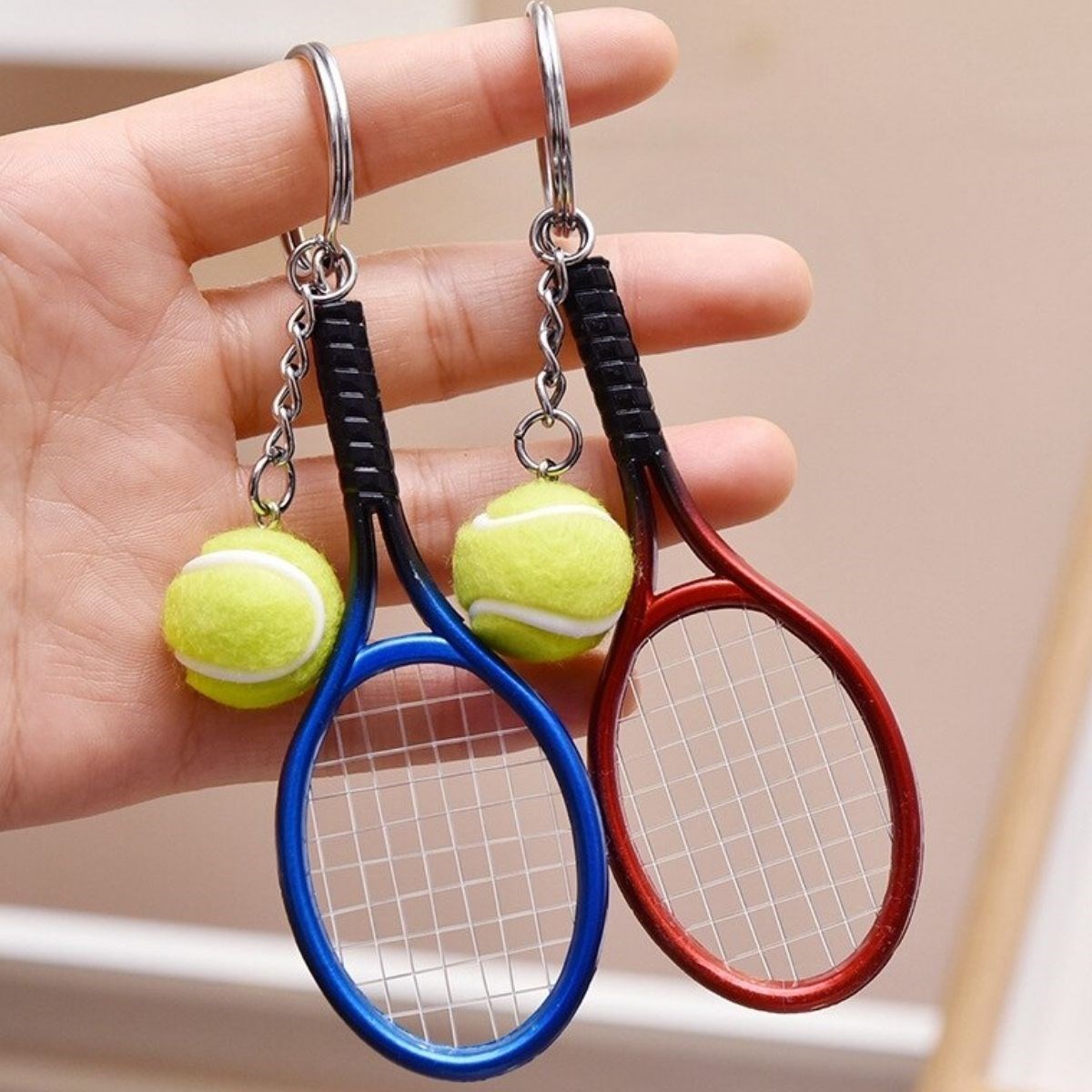 Tenis Raket Ve Topu Anahtarlık  (CLZ)