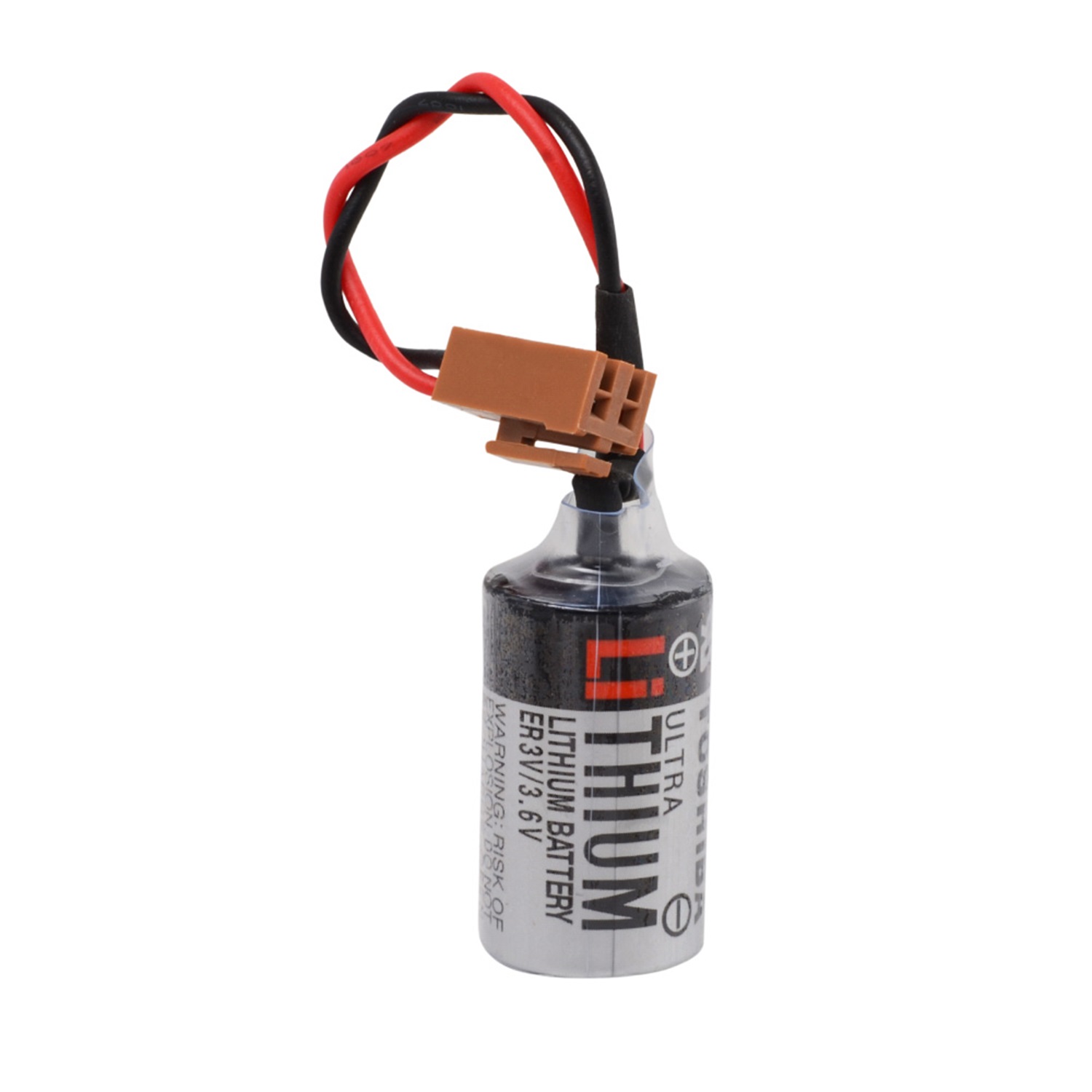 TOSHIBA ER3V 3.6V 1/2AA Size Lithium Pil - Kahverengi Soket
