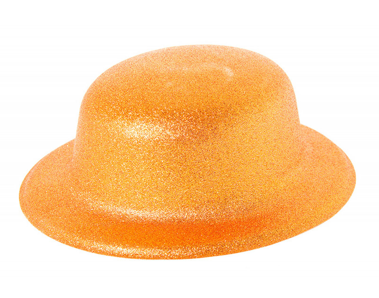 Turuncu Renk Simli Melon Yuvarlak Parti Şapkası 24x26 cm (CLZ)