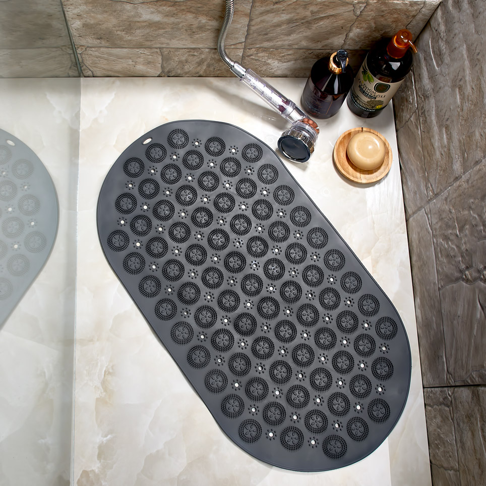 CLZ174 Vantuzlu Banyo Kaydırmaz Paspas- Tırtıklı Ayak Duş Matı Silikon Masaj Pedi