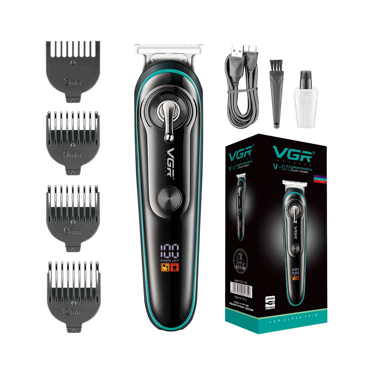 VGR V-075 T Bıçak Sıfır Kesim LCD Ekran Şarjlı Tıraş Makinesi VGR V-075 T Bıçak Sıfır Kesim LCD Ekran Şarjlı Tıraş Makinesi
