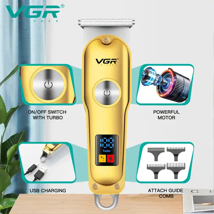 VGR V-290 Altın T Bıçak Sıfır Kesim LCD Ekran Şarjlı Tıraş Makinesi VGR V-290 Altın T Bıçak Sıfır Kesim LCD Ekran Şarjlı Tıraş Makinesi