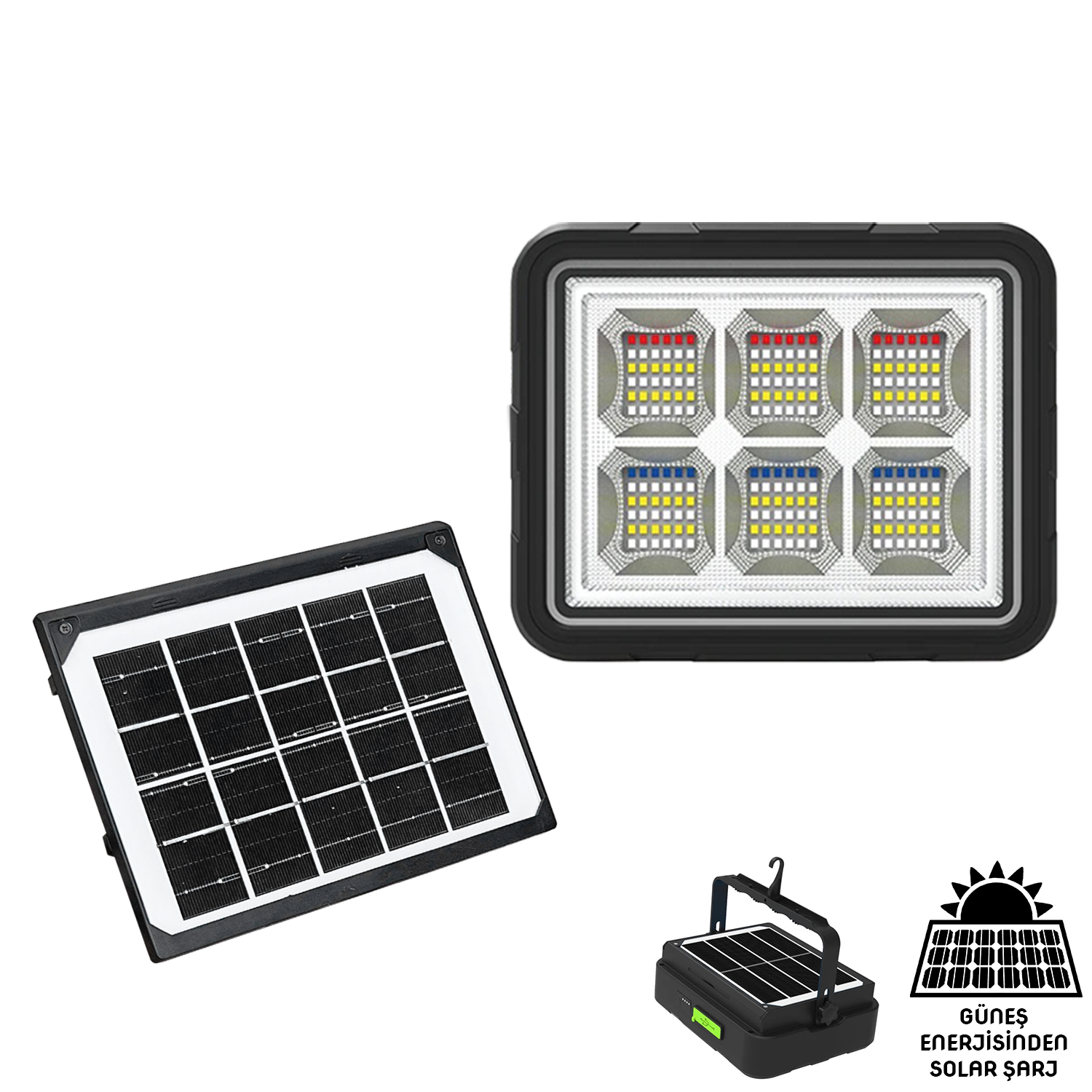 Wison 150W Güneş Enerjili Solar Kamp Feneri&amp;Projektör (WS-5570)