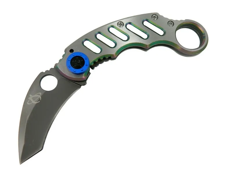 X05BL Gümüş Karambit 17 cm - Metal Saplı, Manuel X05BL Gümüş Karambit 17 cm - Metal Saplı, Manuel