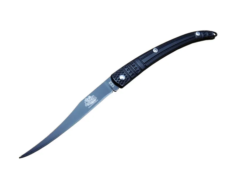 Y 122 Siyah Kılçık Outdoor Çakı 16cm - Manuel, İşlemeli Sap Y 122 Siyah Kılçık Outdoor Çakı 16cm - Manuel, İşlemeli Sap
