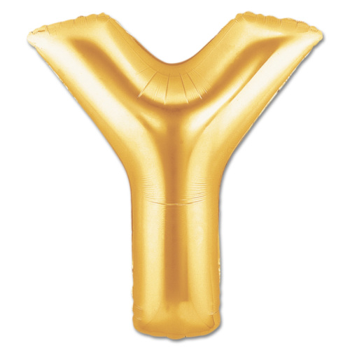 Y Harf Folyo Balon Altın Renk  40 inç (CLZ)