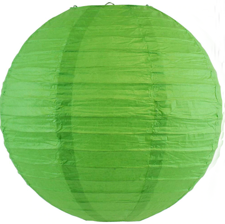 Yeşil Renk Kağıt Süs Japon Fener Dekorasyon Asma Süs 30 Cm (CLZ)