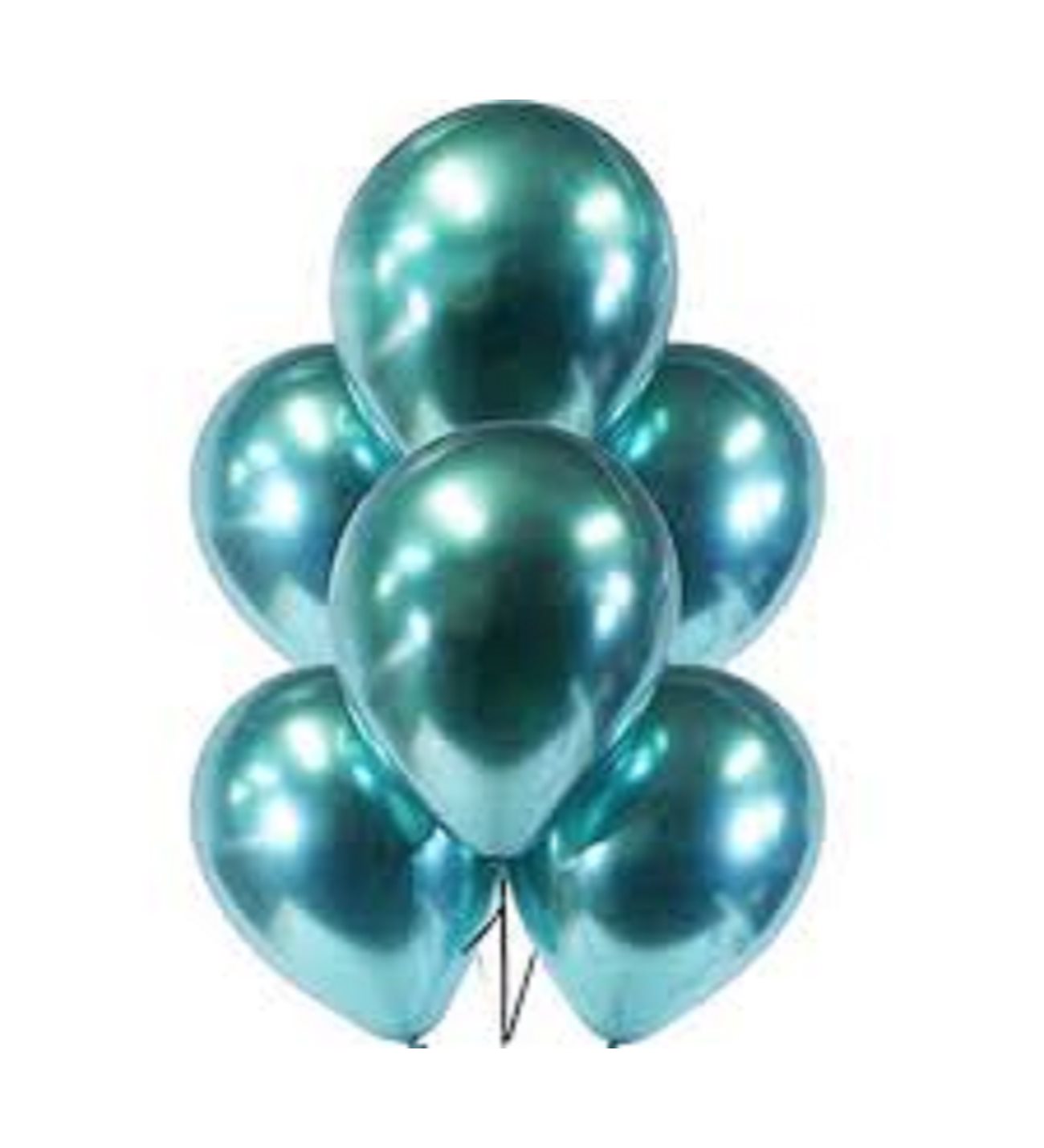 Yeşil Renk Krom Balon 5 Adet (CLZ)