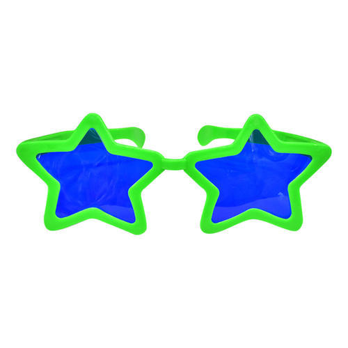 Yeşil Renk Mega Boy Megastar Yıldız Şekilli Parti Gözlüğü (CLZ)