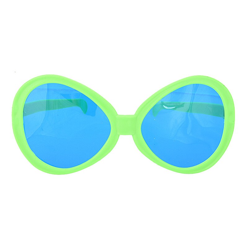 Yeşil Renk Mega Boy Oval Yuvarlak Parti Gözlüğü (CLZ)