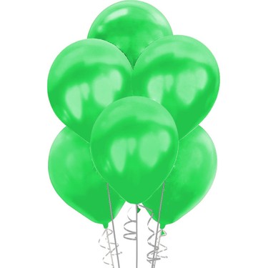 Yeşil Renk Metalik Balon Sedefli Balon 100 Adet (CLZ)