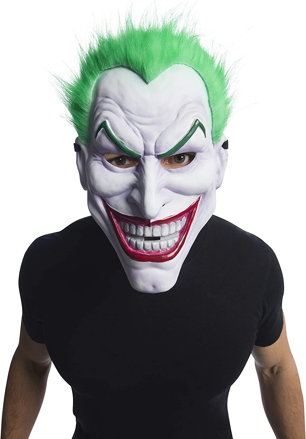 Yeşil Saçlı Plastik Killer Joker Maskesi 31x22 cm (CLZ)