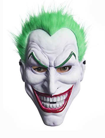 Yeşil Saçlı Plastik Killer Joker Maskesi 31x22 cm (CLZ)