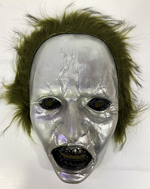 Yeşil Saçlı Plastik Michael Myers Maskesi 26x17 cm (CLZ)