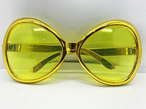 Yeşilçam Temalı Parti Gözlüğü Gold Renk 7x16 cm (CLZ)