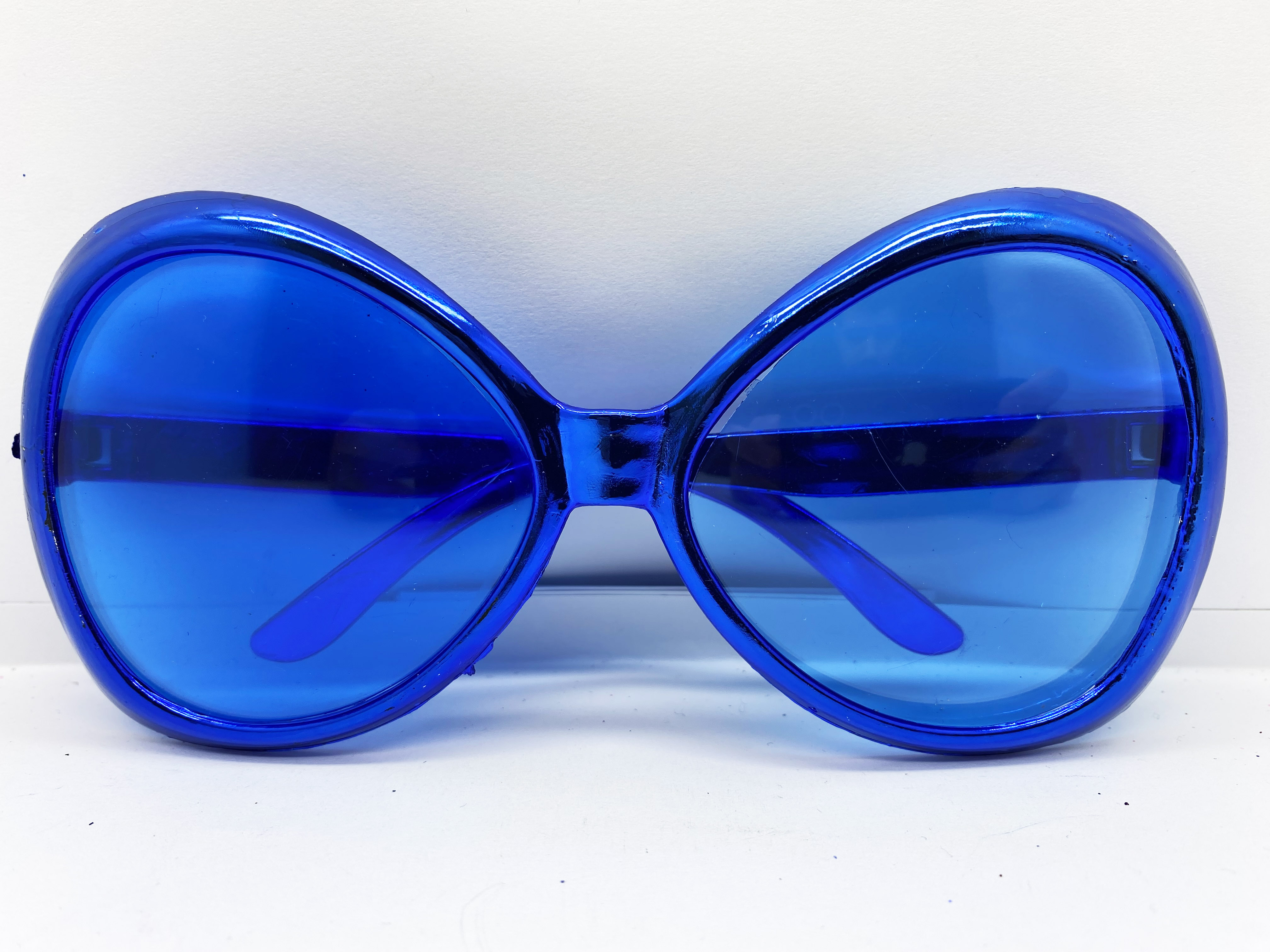 Yeşilçam Temalı Parti Gözlüğü Mavi Renk 7x16 cm (CLZ)