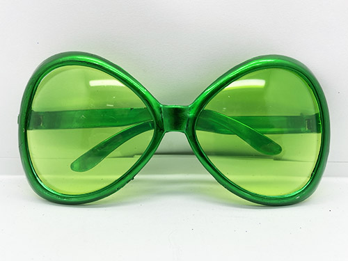 Yeşilçam Temalı Parti Gözlüğü Yeşil Renk 7x16 cm (CLZ)
